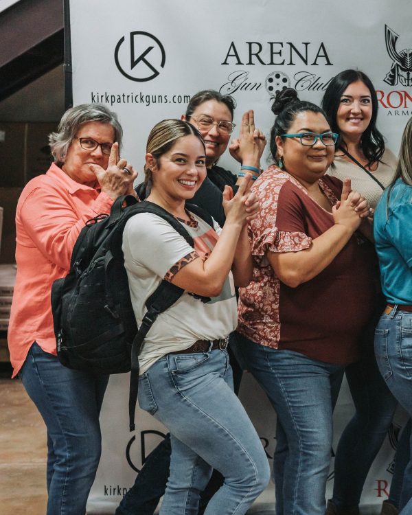 woman taking handgun class